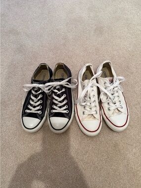 Converse Low Top Sneakers - Black and White